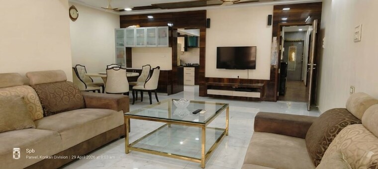 Living Room, maitri-ocean 3 Bedroom 1900 Sq.Ft. Apartment In Kharghar Navi Mumbai 10555065