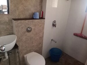 Bathroom in 3 BHK Apartment at Godrej Emerald, Ghodbunder Road – for Rent