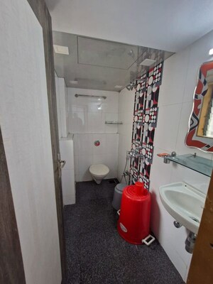 Bathroom in 2 BHK Apartment at Puranik Hometown, Ghodbunder Road – for Rent