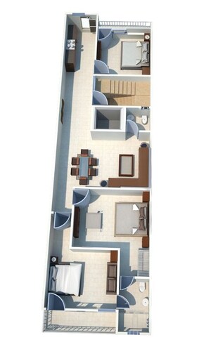 Floor Plan in 3 BHK Builder Floor at Kakrola – for Sale