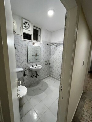Bathroom in 3 BHK Apartment at Sushant Lok ii – for Sale