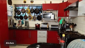 Kitchen in 3 BHK Apartment at SRK Gardens, Kudlu Gate – for Rent