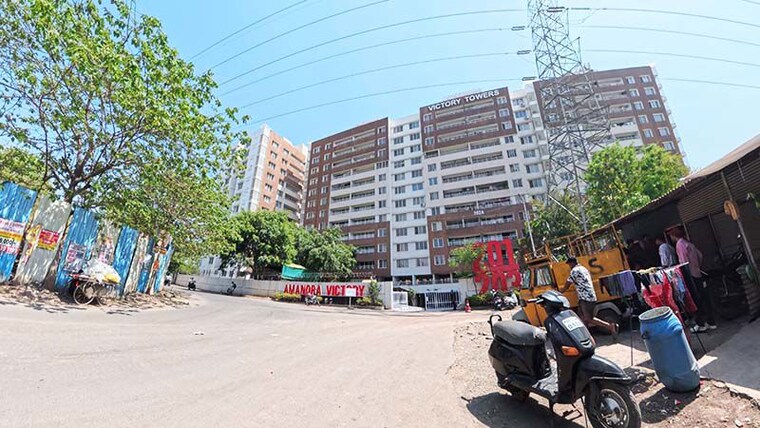Exterior View, magarpatta city 3 Bedroom 1100 Sq.Ft. Apartment In Magarpatta City Pune 10555397