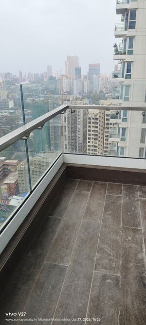 Balcony in 3 BHK Apartment at Marathon Monte South, Byculla West – for Rent
