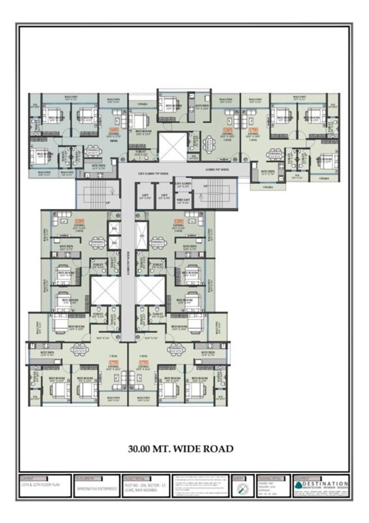 Floor Plan, bhaveshwar-infinity 2 Bedroom 1225 Sq.Ft. Apartment In Ulwe Sector 17 Navi Mumbai 10555560