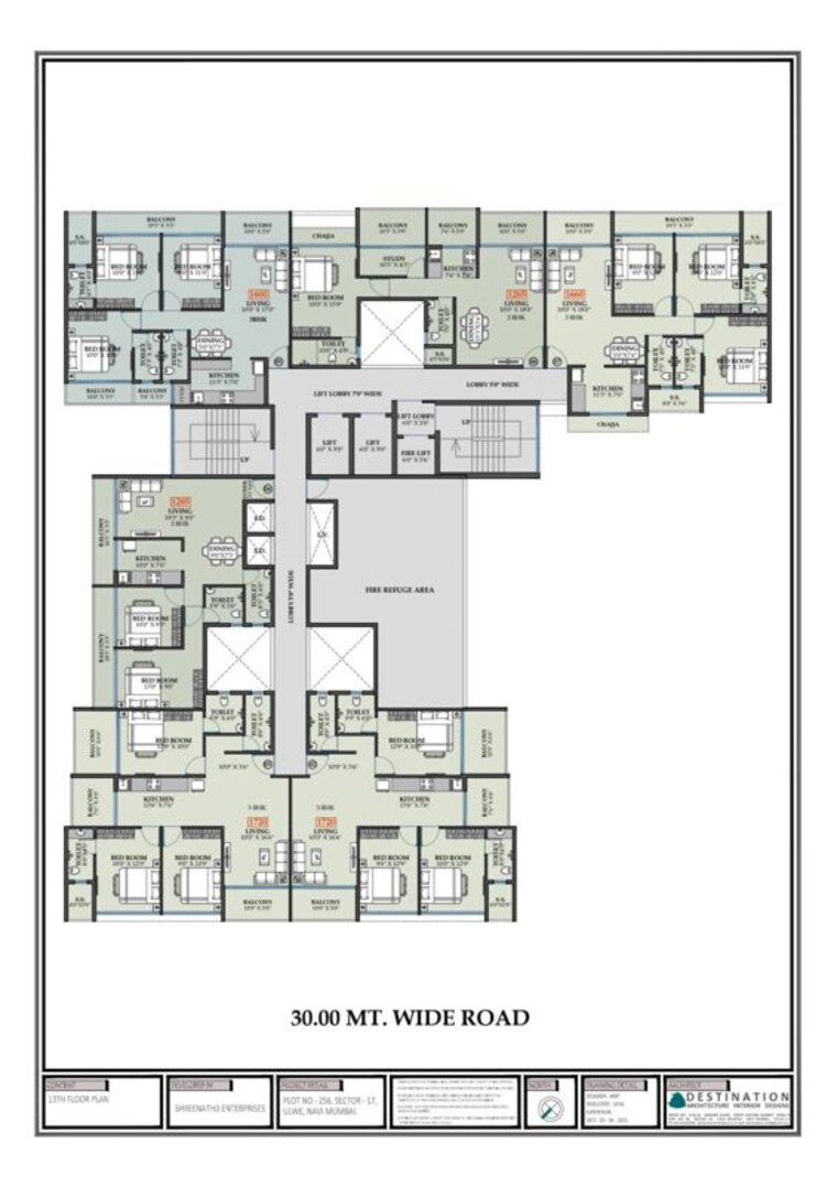 Floor Plan, bhaveshwar-infinity 2 Bedroom 1225 Sq.Ft. Apartment In Ulwe Sector 17 Navi Mumbai 10555560