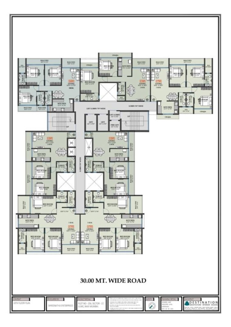 Floor Plan, bhaveshwar-infinity 2 Bedroom 1225 Sq.Ft. Apartment In Ulwe Sector 17 Navi Mumbai 10555560