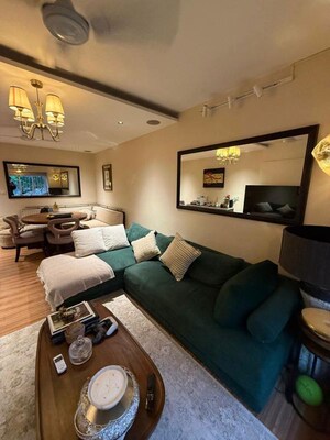 Living Room in 1 BHK Apartment at Sea Croft, Bandra West – for Rent