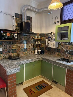 Kitchen in 1 BHK Builder Floor at Lajpat Nagar ii – for Rent