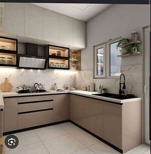 Kitchen in 3 BHK Apartment at Puri Pranayam, Sector 82 – for Rent