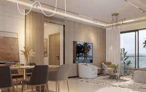 Living Room in 1 BHK Apartment at Piramal Vaikunth, Balkum Pada – for Rent