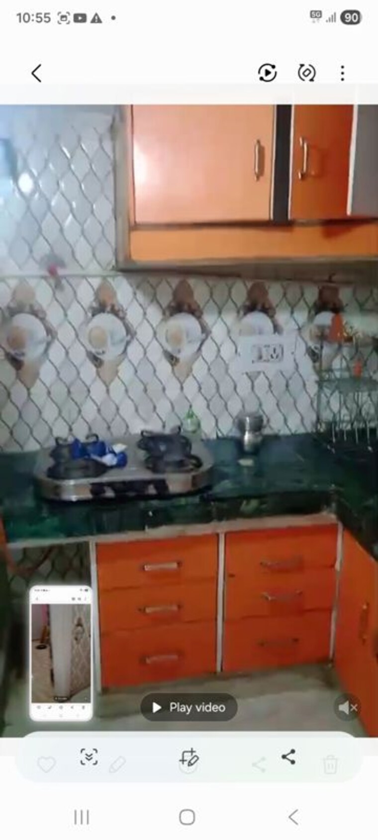 Kitchen, lajpat nagar i 1 Bedroom 500 Sq.Ft. Builder Floor In Lajpat Nagar I Delhi 10556580
