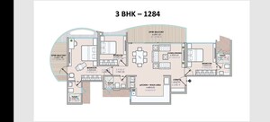 Floor Plan in 3 BHK Apartment at Chandrarang The Embercrest, Wakad – for Sale