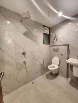 Bathroom in 3 BHK Builder Floor at Chattarpur – for Rent