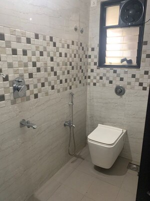 Bathroom in 3 BHK Apartment at Siddharth Nagar Phase 1, Aundh – for Rent