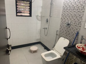 Bathroom in 3 BHK Apartment at Siddharth Nagar Phase 1, Aundh – for Rent