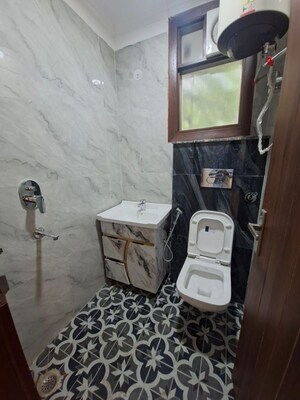Bathroom in 2 BHK Builder Floor at Chattarpur – for Rent