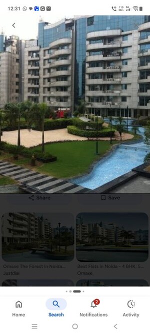 Swimming Pool in 4 BHK Apartment at Omaxe The Forest, Sector 92 – for Rent