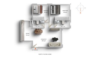 Floor Plan in 2 BHK Apartment at Kanakia Rainforest, Andheri East – for Sale