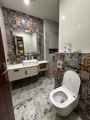 Washroom in 3 BHK Builder Floor at Sushant Lok Iii – for Rent