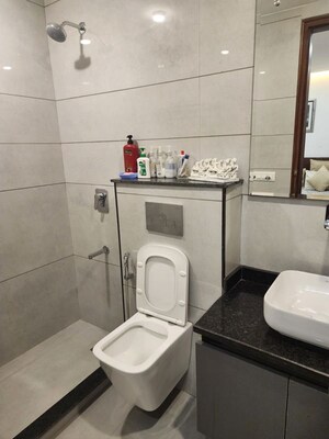 Bathroom in 4 BHK Apartment at Sector 6 Dwarka – for Rent