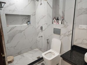 Bathroom in 3 BHK Apartment at Sector 18a Dwarka – for Rent