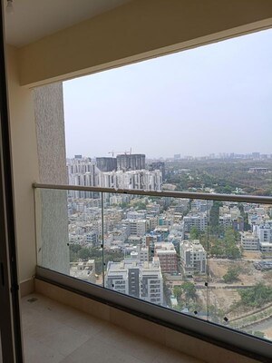 Balcony in 3 BHK Apartment at Aurobindo The Regent, Kondapur – for Rent
