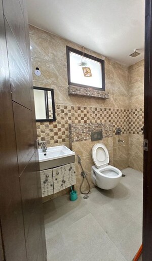Bathroom in 3 BHK Builder Floor at Malviya Nagar – for Rent