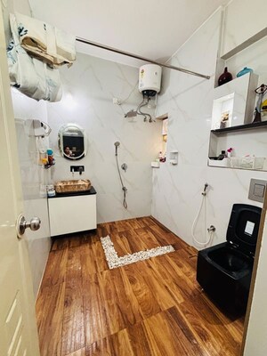 Bathroom in 2.5 BHK Apartment at Janachaitanya Colony – for Rent