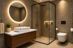 Bathroom in  Villa at Aluva – for Sale