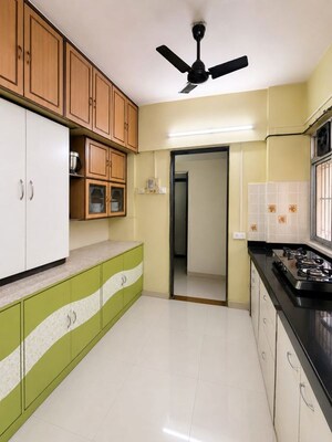 Kitchen in 1 BHK Apartment at Hiranandani Estate Solitaire C, Ghodbunder Road – for Rent