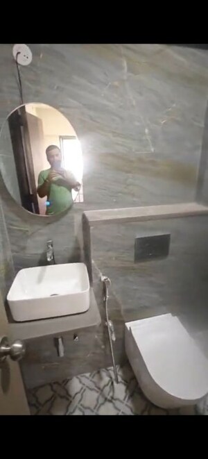 Bathroom in 1 BHK Apartment at Veena Synergy, Andheri East – for Rent