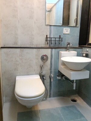 Bathroom in 2 BHK Apartment at Swapnalok Towers, Malad East – for Rent