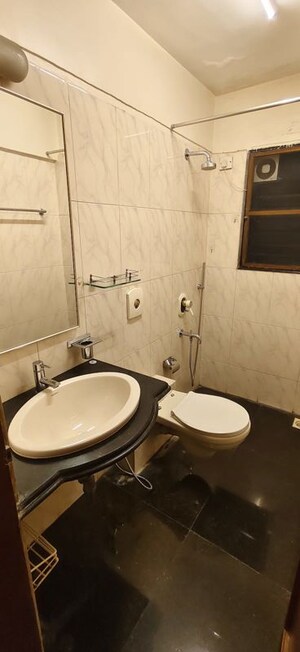 Bathroom in 3 BHK Apartment at Kalpataru Magnus, Bandra East – for Rent