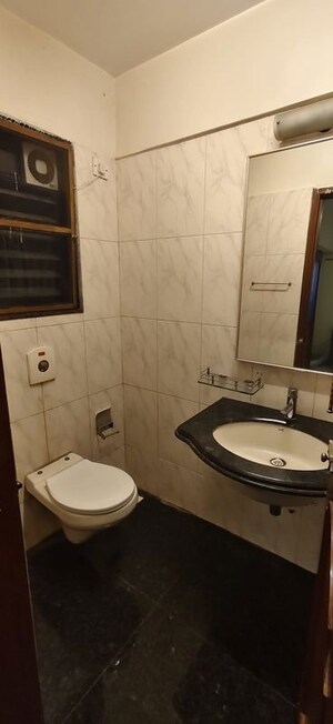 Bathroom in 3 BHK Apartment at Kalpataru Magnus, Bandra East – for Rent