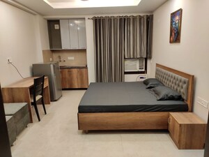 Living Room in 1 RK Builder Floor at Sushant Lok I – for Rent