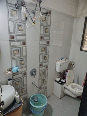 Bathroom in 2 BHK Apartment at Nisarg Vishwa, Wakad – for Rent