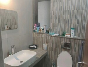 Bathroom in 3 BHK Apartment at Shapoorji Pallonji Vicinia, Powai – for Rent