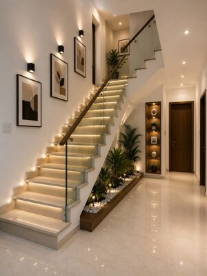 Staircase in 3 BHK Villa at Kovaipudur – for Sale