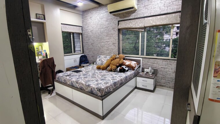 Bedroom, ambegaon khurd 3 Bedroom 1400 Sq.Ft. Apartment In Ambegaon Khurd Pune 10558319
