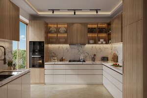 Kitchen in 3 BHK Apartment at Eldeco 7 Peaks Residences, Omicron 1a Greater Noida – for Sale