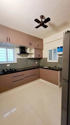 Kitchen in 3 BHK Apartment at Aparna Serene Park, Kondapur – for Rent
