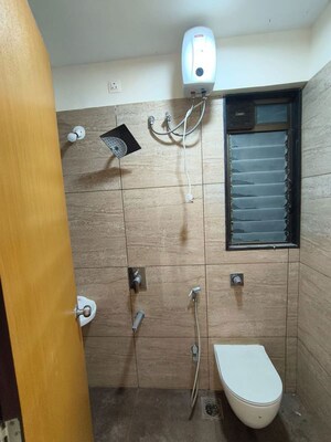 Bathroom in 1 BHK Apartment at Chandak 34 Park Estate, Goregaon West – for Rent