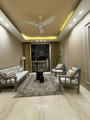 Living Room in 3 BHK Builder Floor at Smart World Orchard, Sector 61 – for Rent
