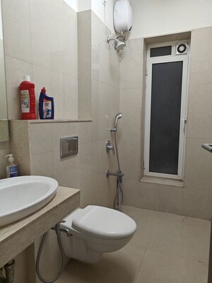 Bathroom in 2 BHK Apartment at L And T Seawoods Residences, Seawoods – for Rent
