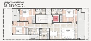 Floor Plan in 3 BHK Builder Floor at DLF Gardencity Enclave, Sector 93 – for Rent