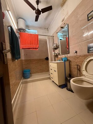 Bathroom in 2 BHK Builder Floor at Nehru Enclave – for Rent