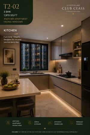 Kitchen in 3 BHK Apartment at Agrahara – for Sale