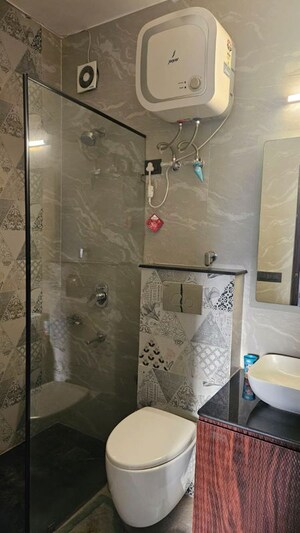Bathroom in 3 BHK Builder Floor at Kalkaji – for Rent