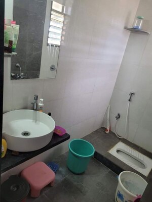 Bathroom in 1 BHK Apartment at Sankla Satyam Niranjani, Hadapsar – for Rent